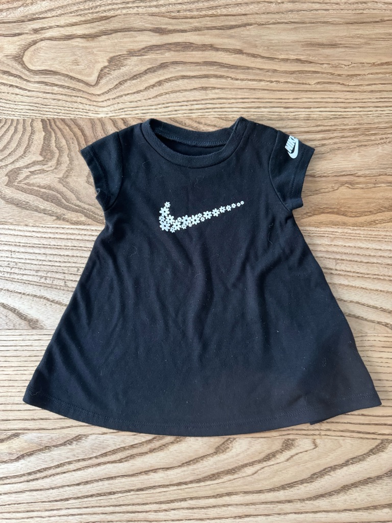 Nike Baby' Black Floral Swoosh Tee Dress